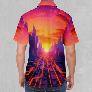Neon Skyline Button Down Shirt