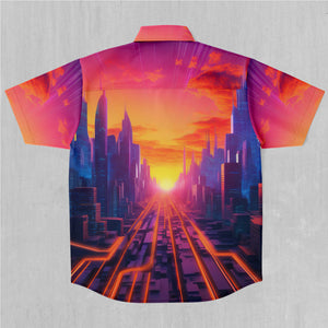 Neon Skyline Button Down Shirt