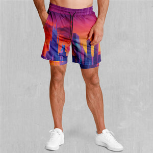 Neon Skyline Men's 2 in 1 Shorts