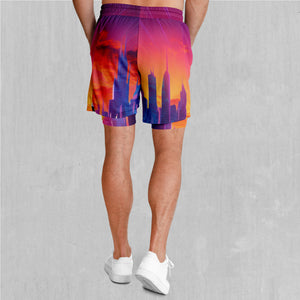 Neon Skyline Men's 2 in 1 Shorts