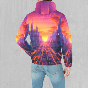 Neon Skyline Puffer Jacket