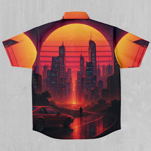 Neon Sunrise Button Down Shirt