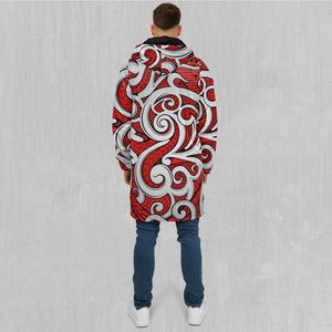Polynesian Warrior Zip Up Cloak (Black Fur)