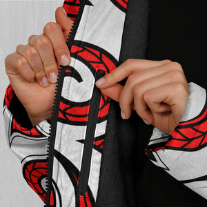 Polynesian Warrior Zip Up Cloak (Black Fur)