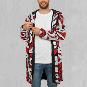 Polynesian Warrior Zip Up Cloak (Black Fur)