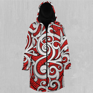 Polynesian Warrior Zip Up Cloak (Black Fur)