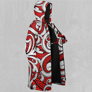 Polynesian Warrior Zip Up Cloak (Black Fur)