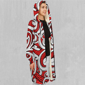 Polynesian Warrior Zip Up Cloak (White Fur)