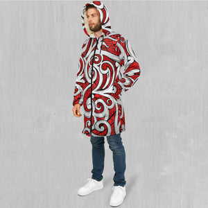 Polynesian Warrior Zip Up Cloak (White Fur)