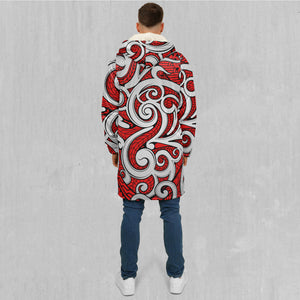 Polynesian Warrior Zip Up Cloak (White Fur)