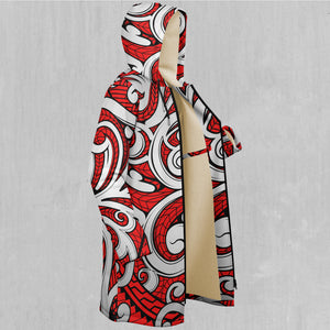 Polynesian Warrior Zip Up Cloak (White Fur)