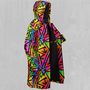 Prismatic Spectrum Zip Up Cloak (White Fur)