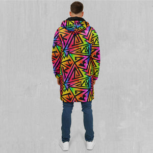 Prismatic Spectrum Zip Up Cloak (White Fur)
