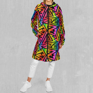 Prismatic Spectrum Zip Up Cloak (White Fur)