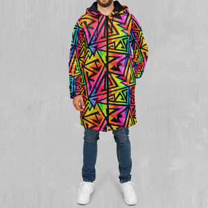Prismatic Spectrum Zip Up Cloak (White Fur)