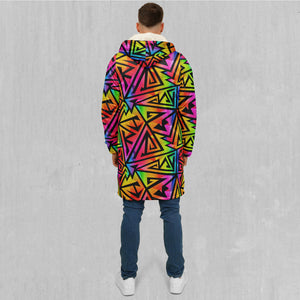Prismatic Spectrum Zip Up Cloak (Black Fur)