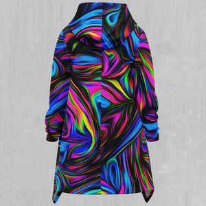 Psychedelic Waves Longline Cloak