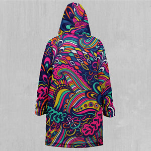 Psychotropic Zip Up Cloak (Black Fur)