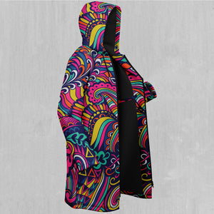 Psychotropic Zip Up Cloak (Black Fur)