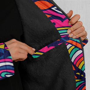 Psychotropic Zip Up Cloak (Black Fur)