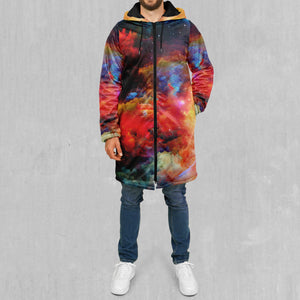 Rainbow Galaxy Zip Up Cloak (Black Fur)