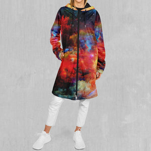 Rainbow Galaxy Zip Up Cloak (Black Fur)