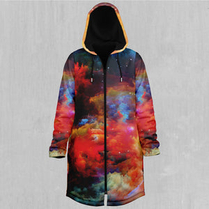 Rainbow Galaxy Zip Up Cloak (Black Fur)
