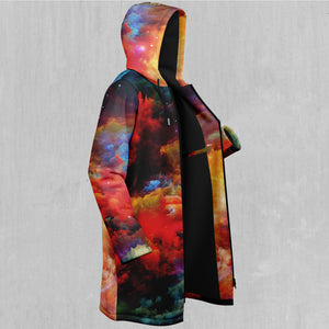 Rainbow Galaxy Zip Up Cloak (Black Fur)