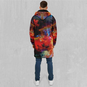 Rainbow Galaxy Zip Up Cloak (Black Fur)