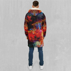 Rainbow Galaxy Zip Up Cloak (White Fur)