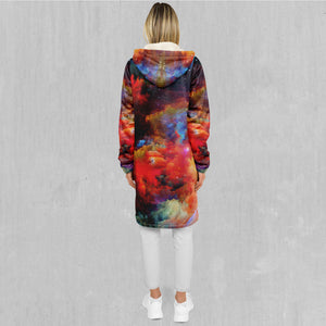 Rainbow Galaxy Zip Up Cloak (White Fur)