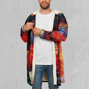 Rainbow Galaxy Zip Up Cloak (White Fur)