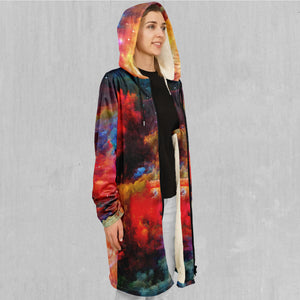 Rainbow Galaxy Zip Up Cloak (White Fur)