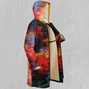 Rainbow Galaxy Zip Up Cloak (White Fur)