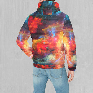 Rainbow Galaxy Puffer Jacket