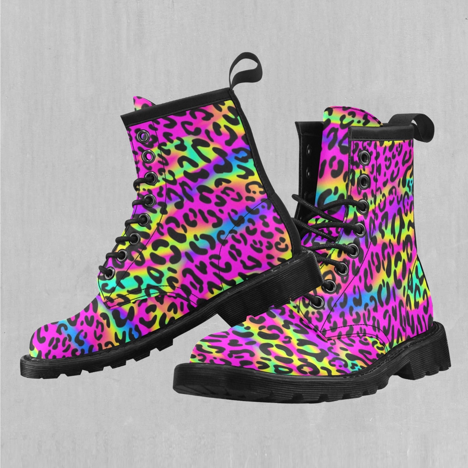 Rave Leopard Women's Lace Up Boots