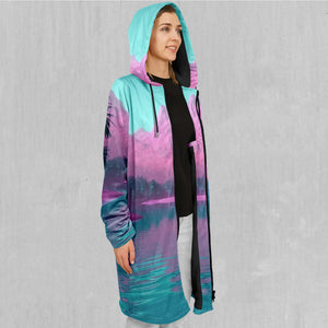 River of Bliss Zip Up Cloak (Black Fur)