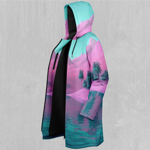 River of Bliss Zip Up Cloak (Black Fur)