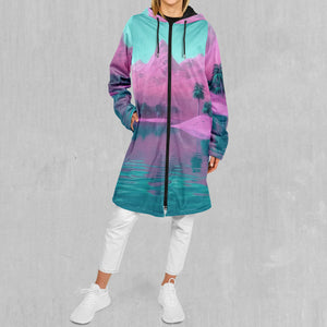 River of Bliss Zip Up Cloak (Black Fur)