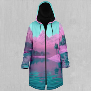 River of Bliss Zip Up Cloak (Black Fur)