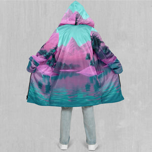 River of Bliss Zip Up Cloak (Black Fur)