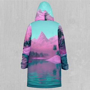 River of Bliss Zip Up Cloak (White Fur)