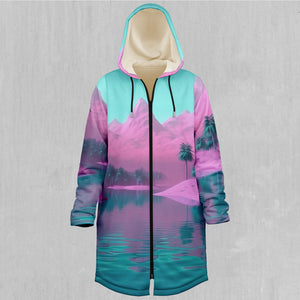 River of Bliss Zip Up Cloak (White Fur)