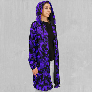 Royalty Purple Camo Zip Up Cloak (Black Fur)