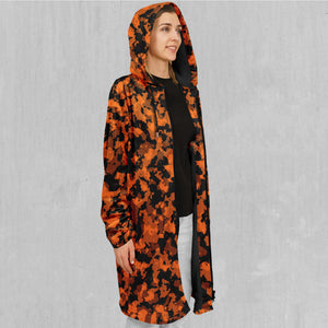 Savage Orange Camo Zip Up Cloak (Black Fur)