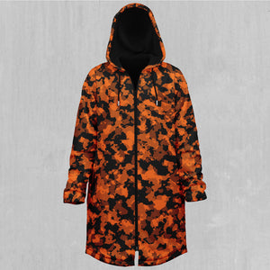 Savage Orange Camo Zip Up Cloak (Black Fur)