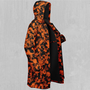 Savage Orange Camo Zip Up Cloak (Black Fur)