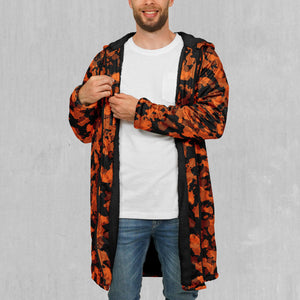 Savage Orange Camo Zip Up Cloak (Black Fur)