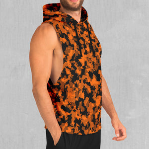 Savage Orange Camo Sleeveless Hoodie