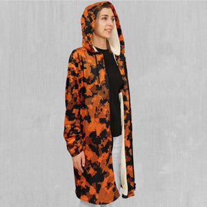 Savage Orange Camo Zip Up Cloak (White Fur)